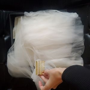 Wedding veil, Twigs & Honey, light blush, cathedral length